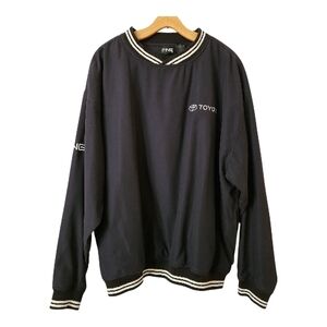 PING Windbreaker Pullover Mens L Black Golf Toyota Embroidered Lined